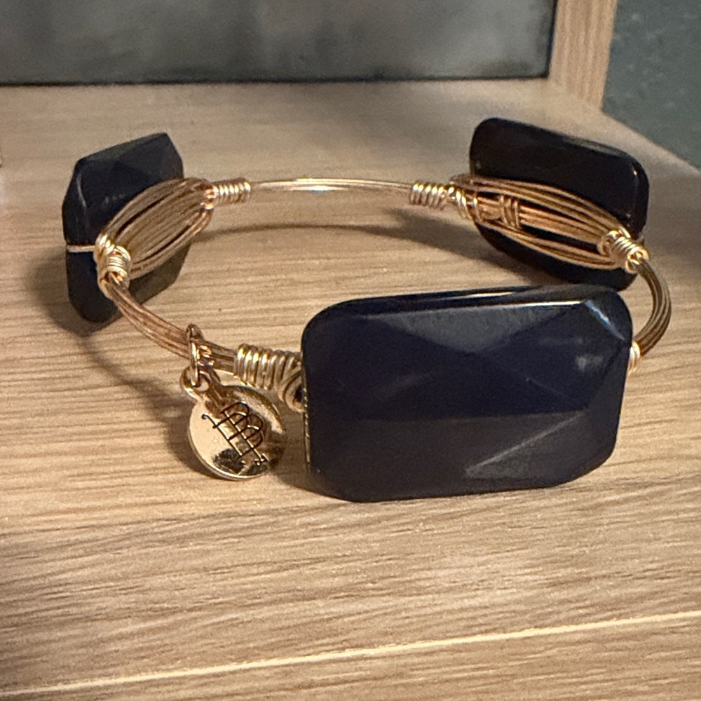 Bourbon and Boweties Gold and Navy Blue Quartz Bracelet
